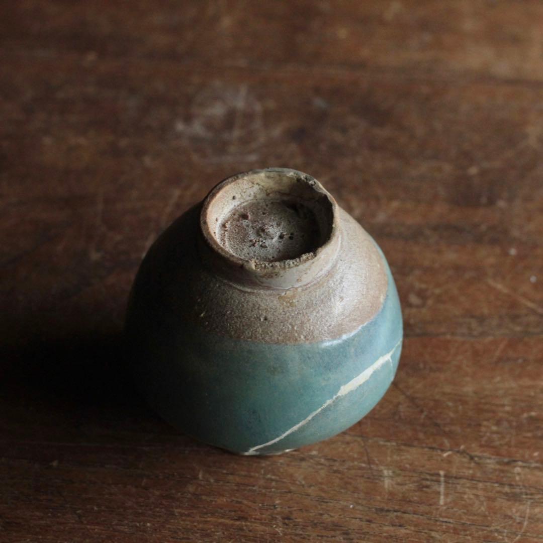緑釉 唐津 小壺 17世紀後半頃 古美術 古道具 古唐津 アンティーク