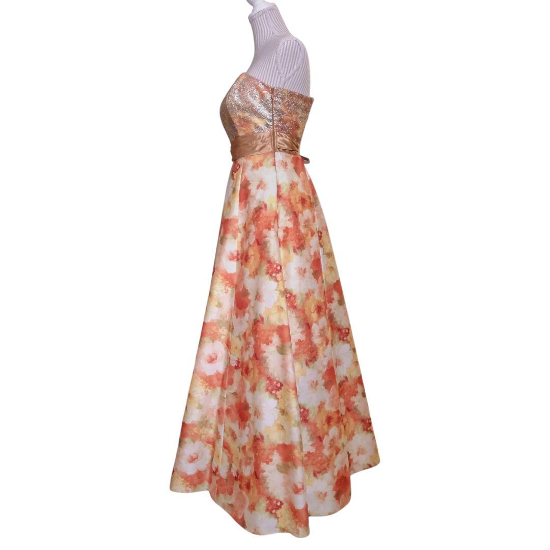 AIMER 花柄ストラップレスドレス