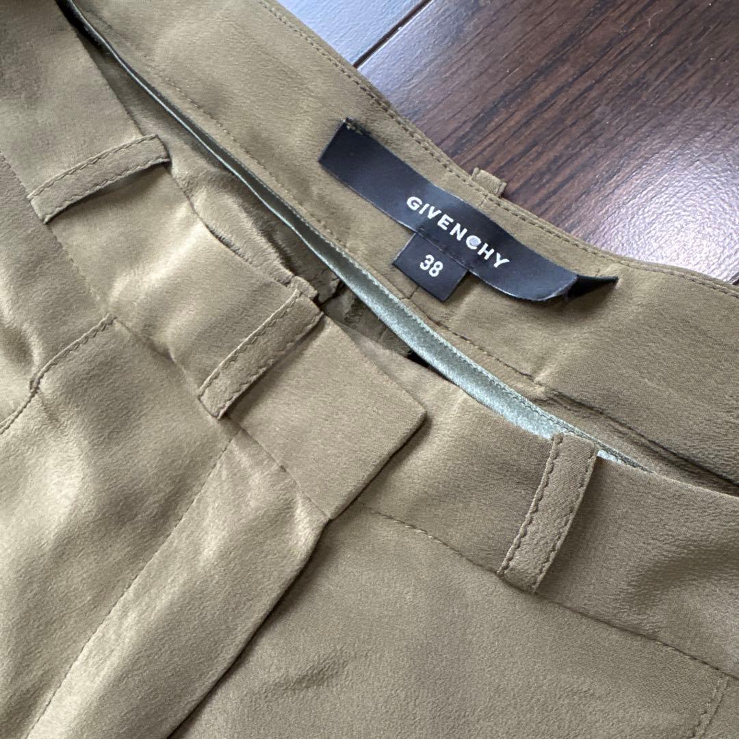 美品 GIVENCHY サルエルパンツ シルク100% カーキ