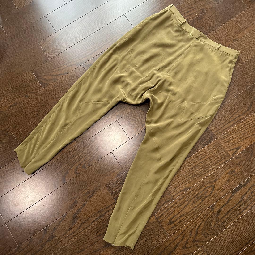 美品 GIVENCHY サルエルパンツ シルク100% カーキ