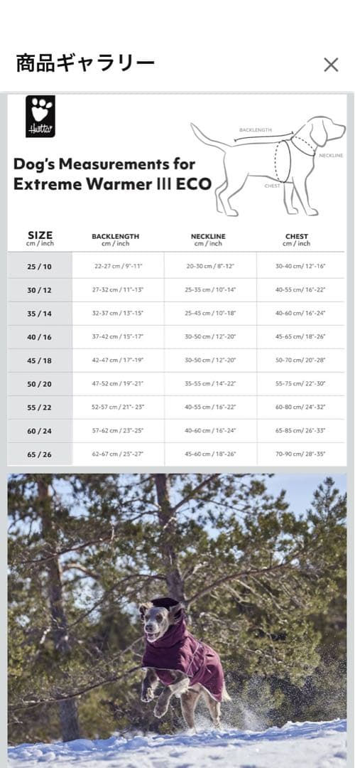 Hurtta フルッタ　エクストリームウォーマー　ブラックパープル　45