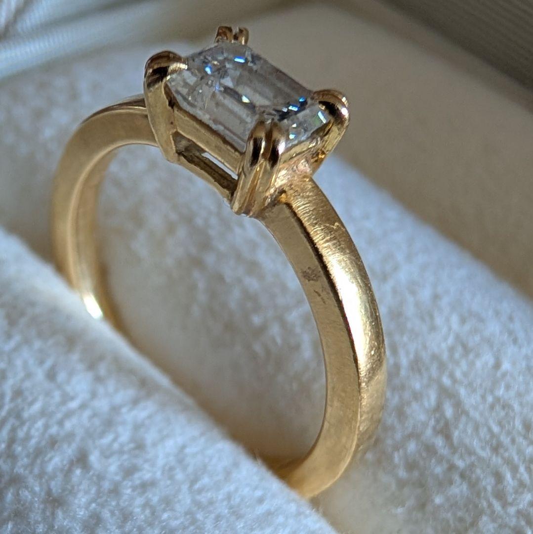 【ORECCHIO】 鑑定書付 0.568ct 天然ダイヤモンドリング 18K