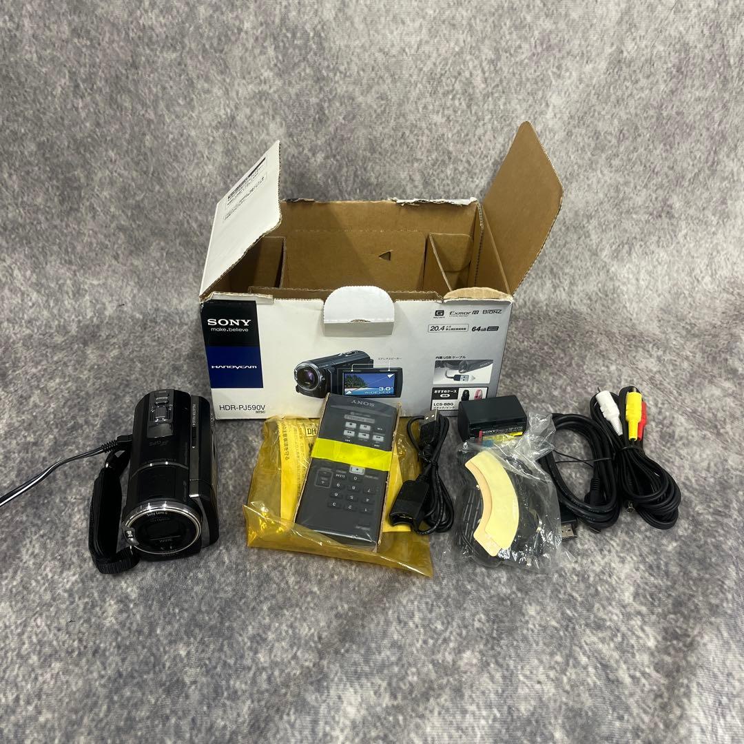 【動作確認OK】SONY　Handycam　HDR-PJ590V バッテリー２つ