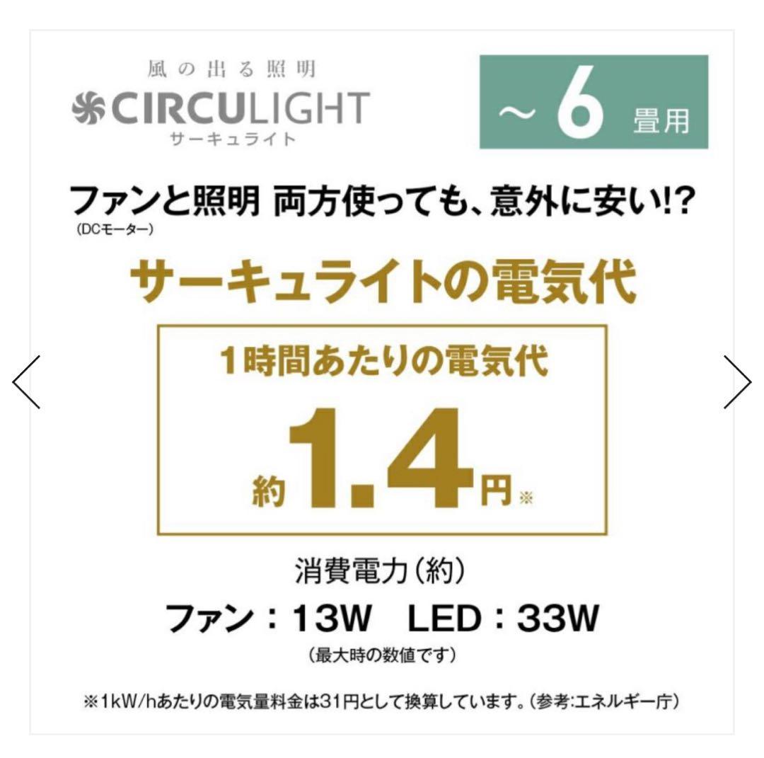 CIRCULIGHT （天井照明＋サーキュレーター）／美品