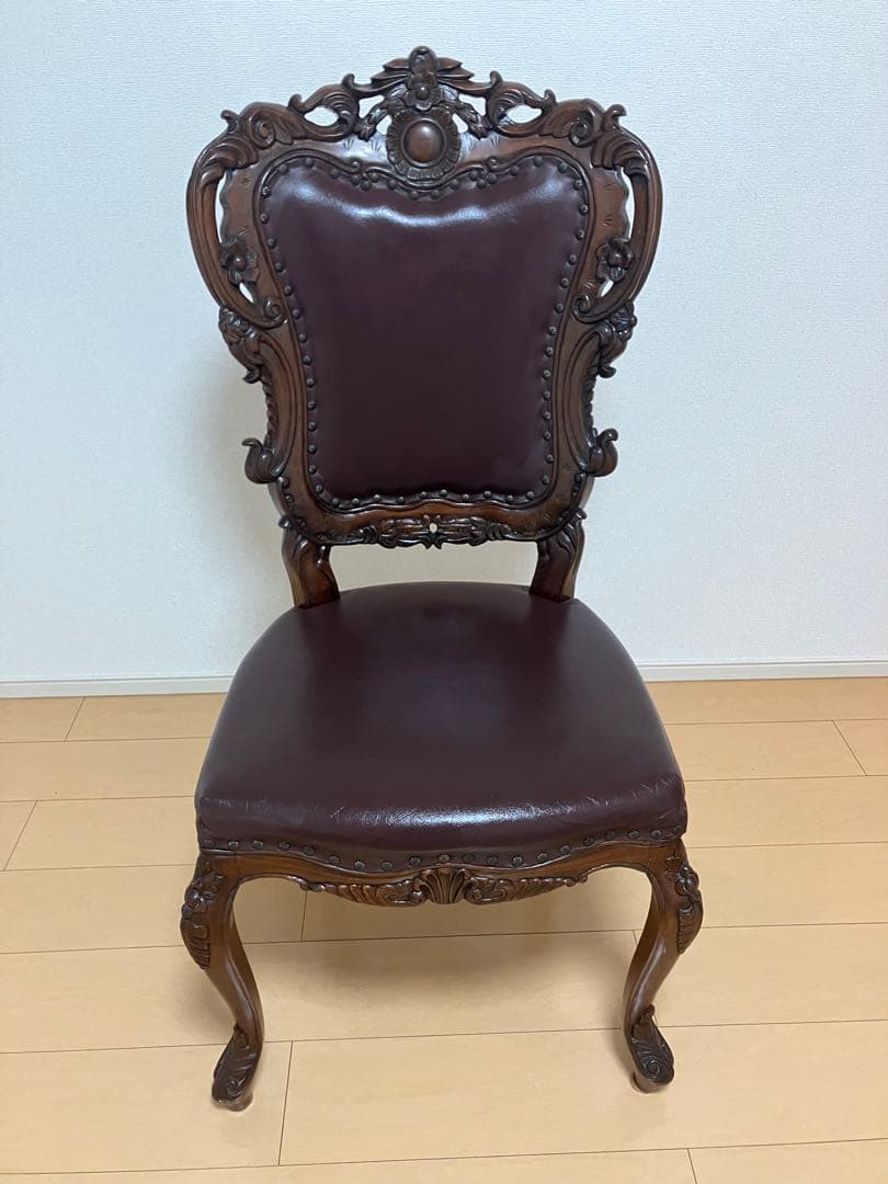 専用　アンティーク　猫足　革張り　ダイニングチェア