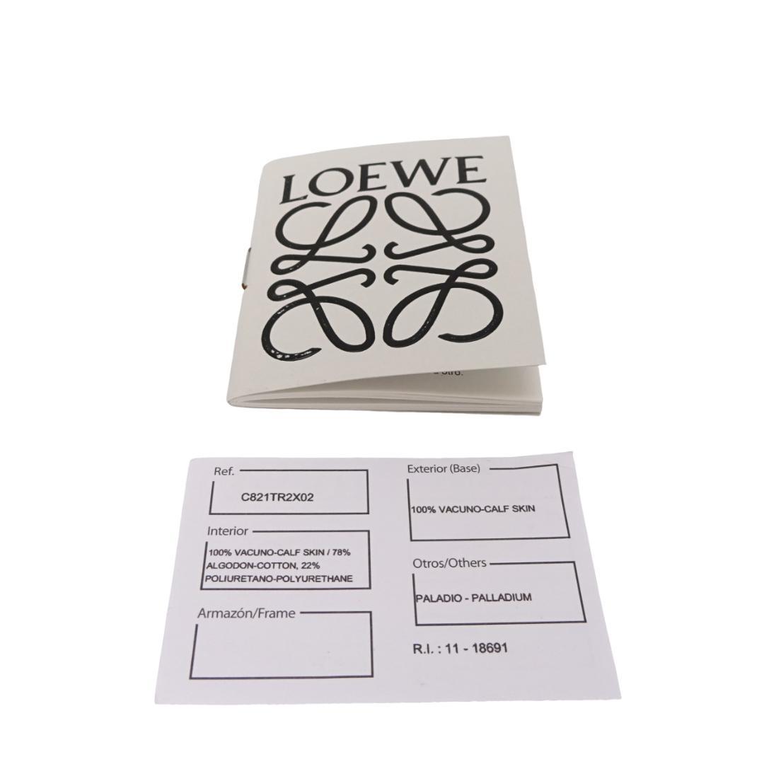 本物 良品 ■ロエベ■アナグラム トライフォールド ウォレット グレージュ 財布