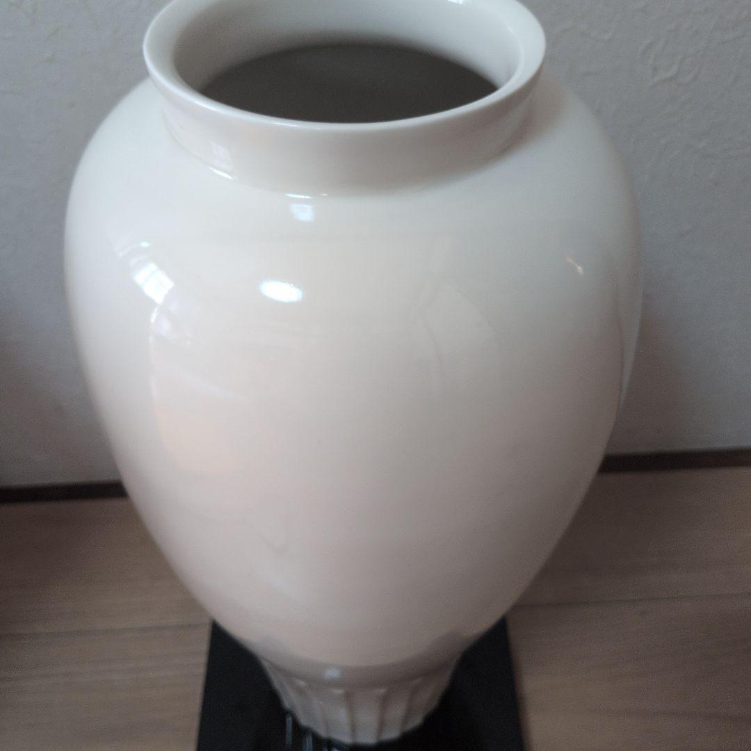 白磁面取壺　山本伸之　約37センチ