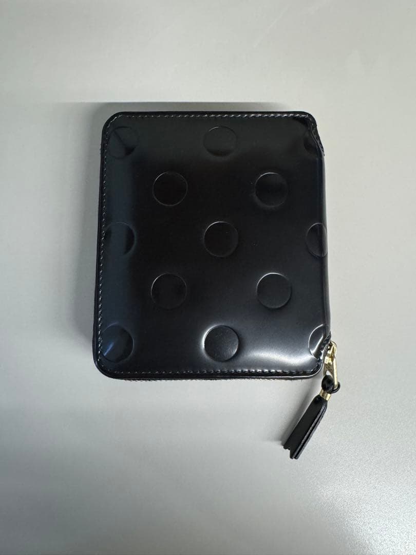 コムデギャルソン ポルカドット L字 ジップ 二つ折り財布
