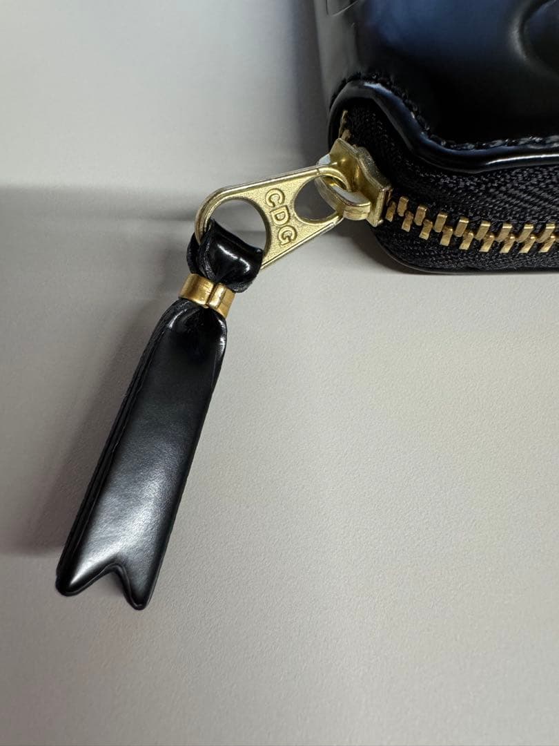 コムデギャルソン ポルカドット L字 ジップ 二つ折り財布