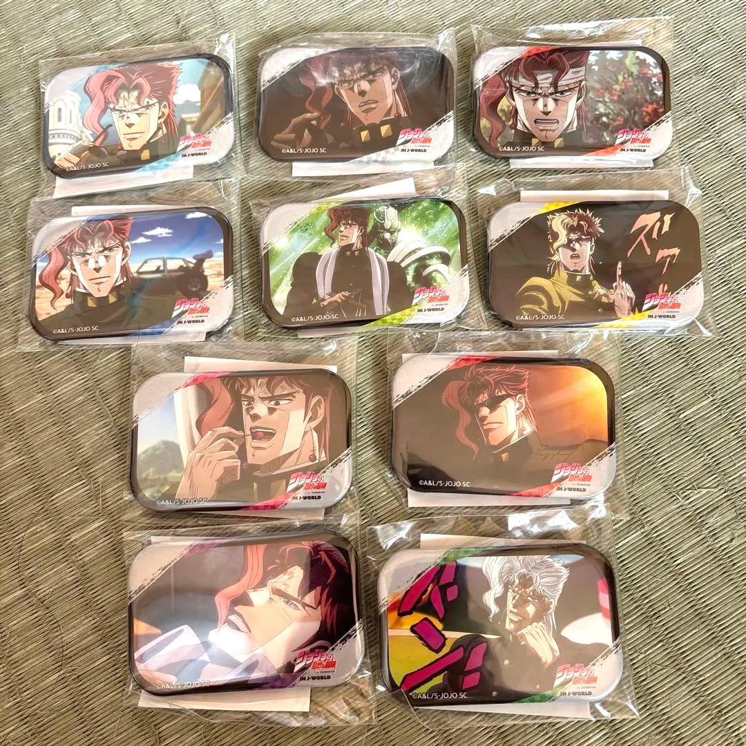 花京院典明　ジョジョの奇妙な冒険　缶バッジ　JーWORLD コンプリート