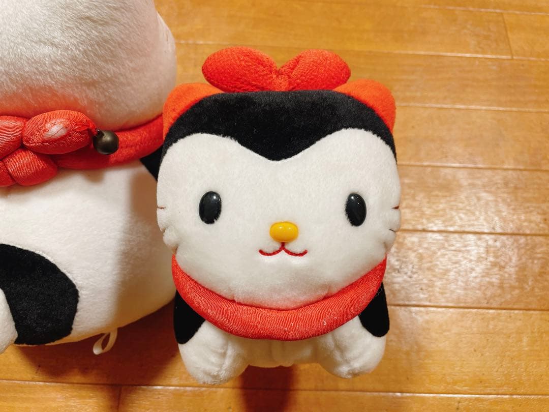 ハローキティ 狛犬 ぬいぐるみ サンリオ 和風 平成 レトロ 廃盤 希少 2個