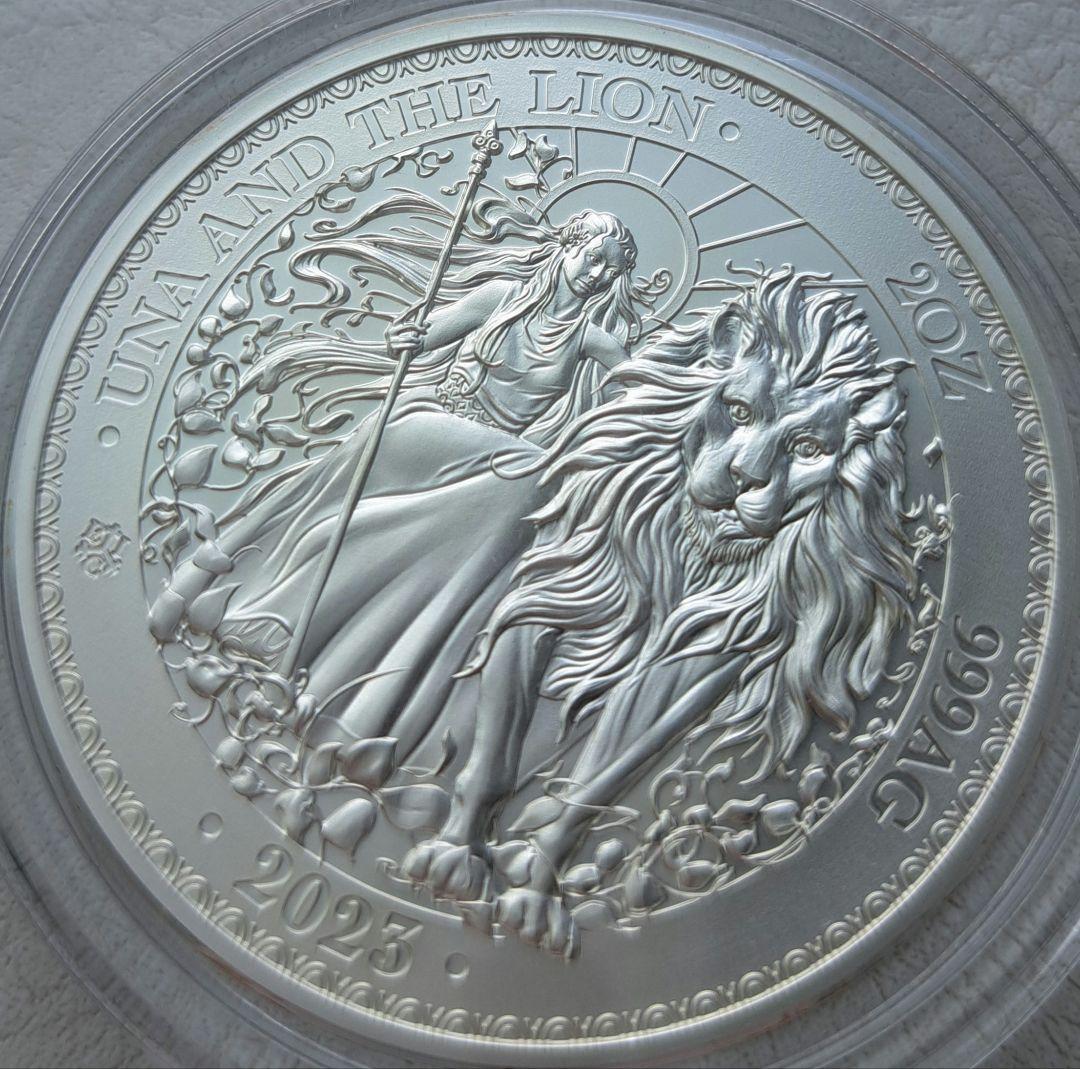 2023年「ウナとライオン」純銀2オンス銀貨
