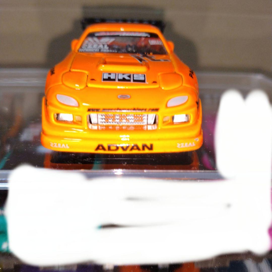 難あり 1/64 マッスルマシーン 4 FD3S D1仕様 蛍光オレンジ