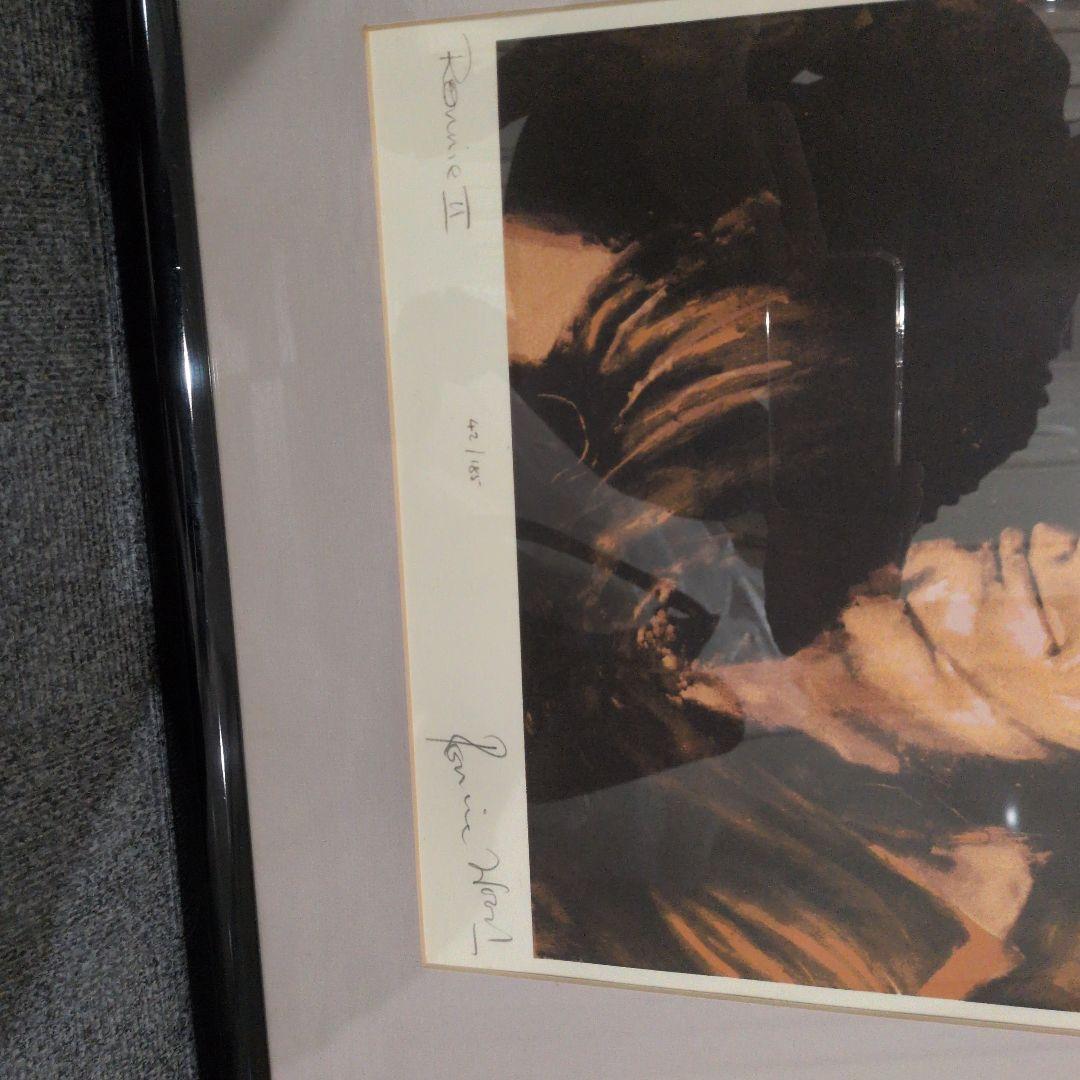 ローリングストーンズ　サイン　シルクスクリーン　ロンウッド　版画　リトグラフ