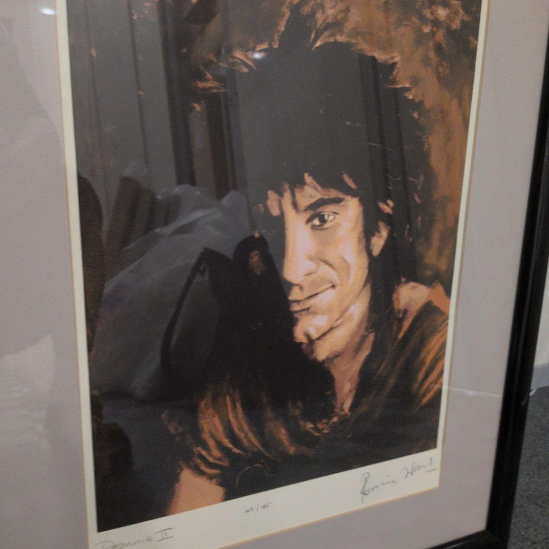 ローリングストーンズ　サイン　シルクスクリーン　ロンウッド　版画　リトグラフ