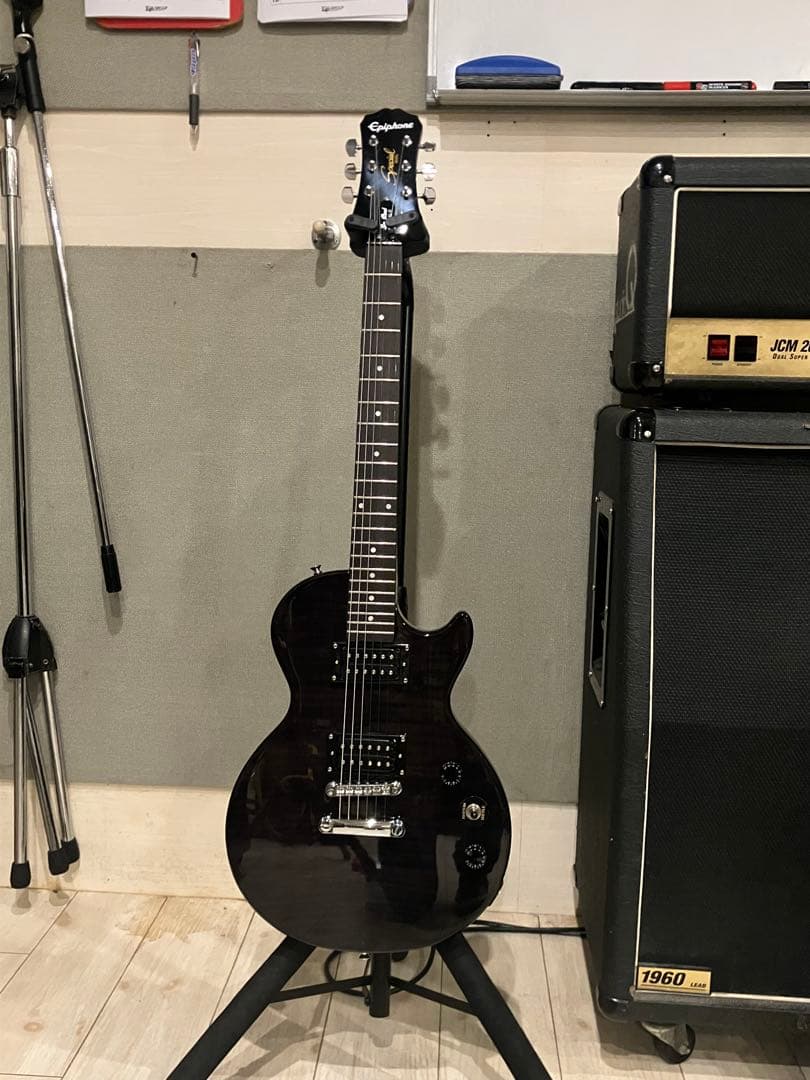 Epiphone 限定ブラック(希少トラ柄)エピフォン レスポール　美品