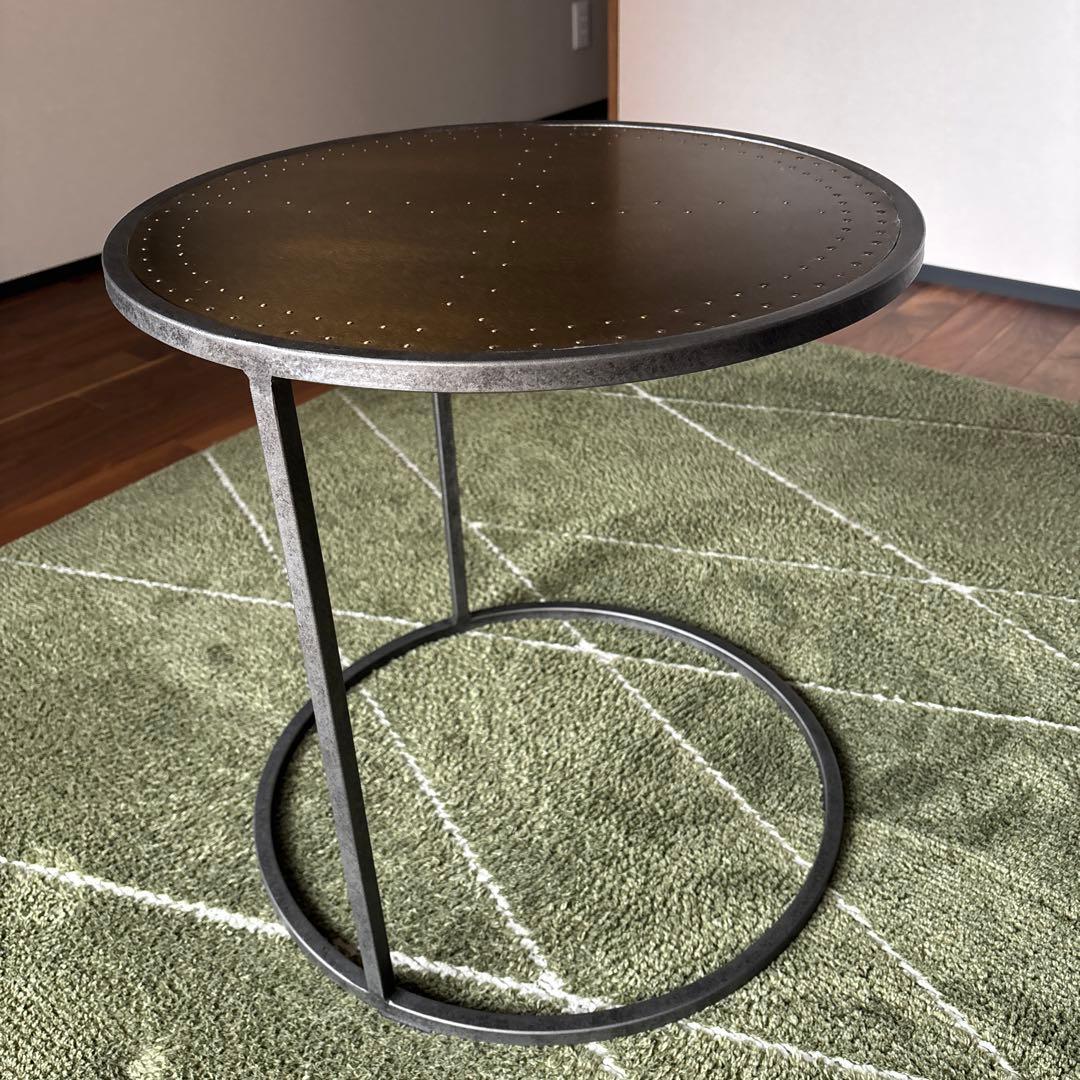 はちどり　クラッシュゲート　エルマ　サイドテーブル 50cm 真鍮