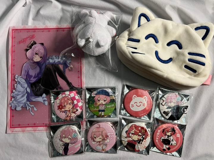 nqrse グッズ　まとめ　缶バッジ　クリアファイル　ポーチ　ぬいぐるみ