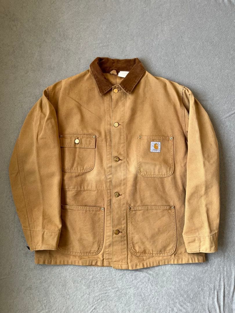 70s〜80s Carhartt ミシガンチョアコート 裏地なし ダック地 44