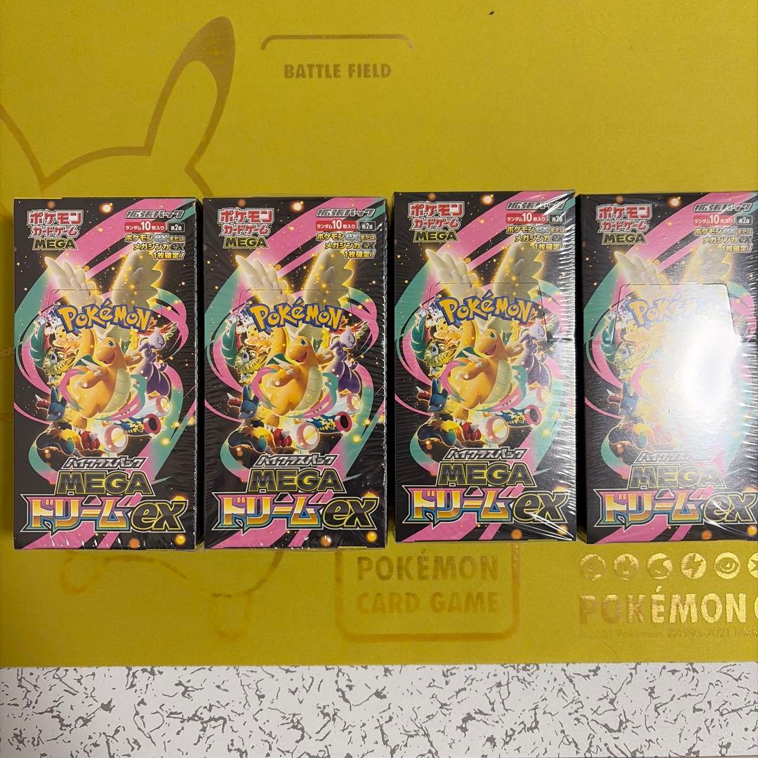 ポケモンカード　mega ドリームex シュリンク付き　4 BOX
