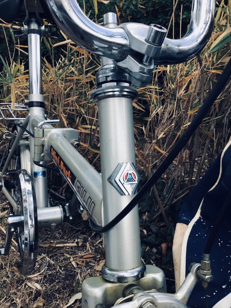 昭和レトロ 当時物 FUJI 折りたたみ自転車 ミニパック 専用輪行バッグ付き