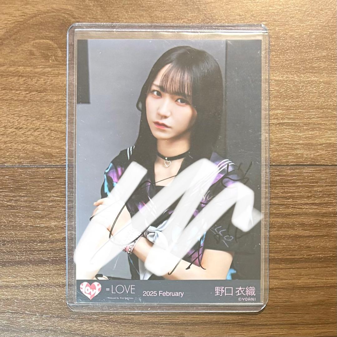 イコラブ 野口衣織 イコノイジョイ2024衣装 生写真 直筆 チュウ
