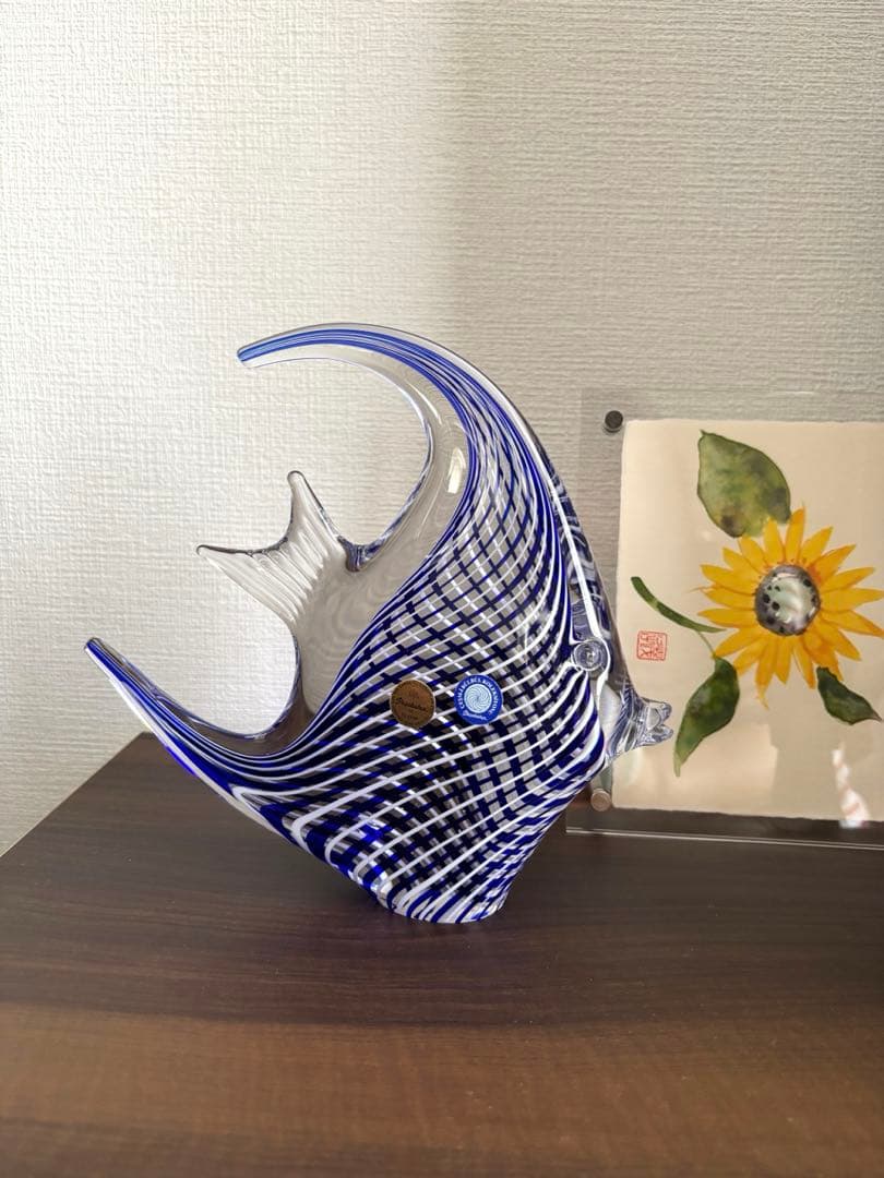 トルコ製　エンゼルフィッシュ　ガラス工芸品