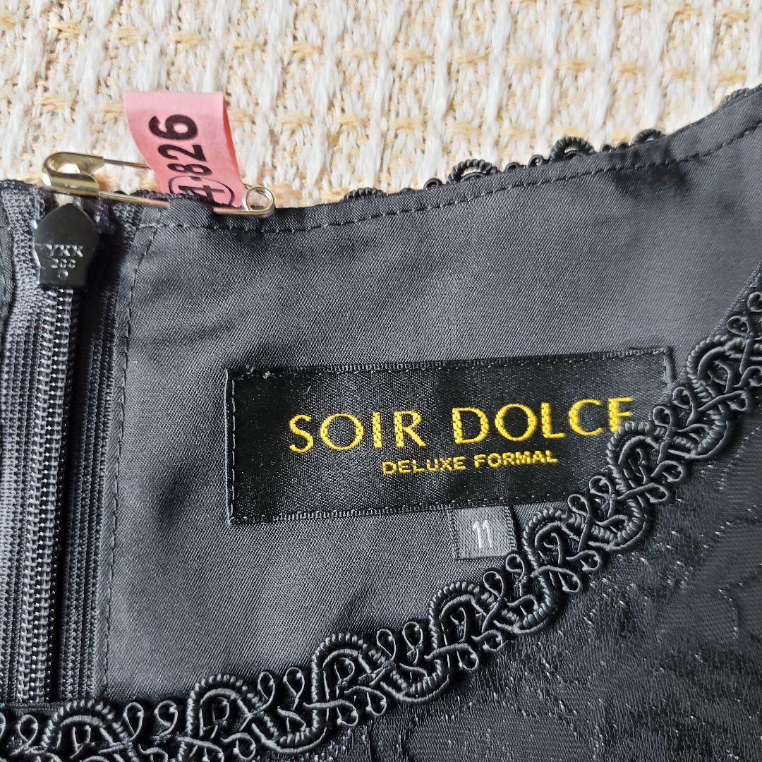 SOIR DOLCE フォーマル ドレスワンピース チュール 花柄 ブラック
