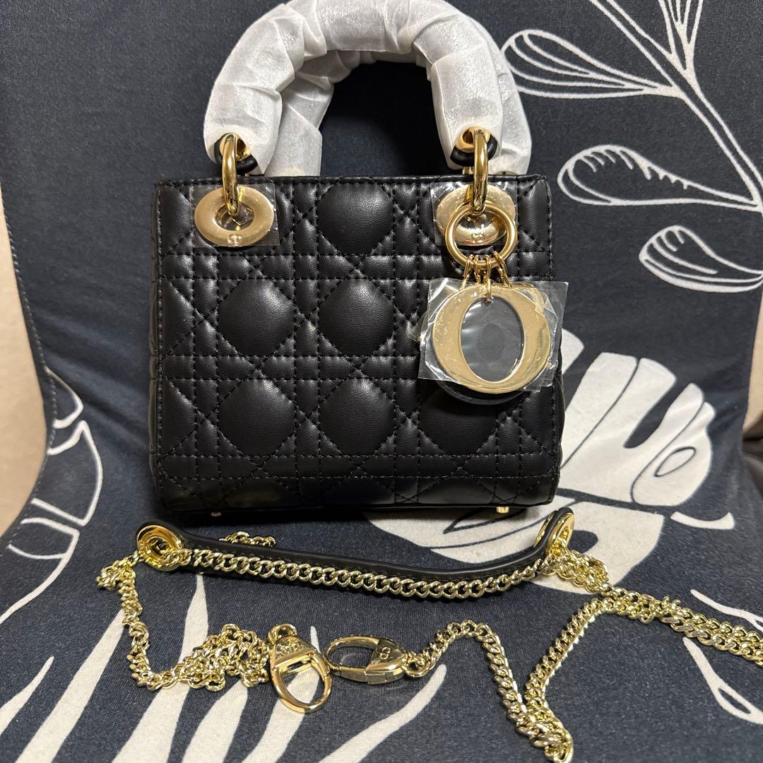ブラック キルティング ハンドバッグ