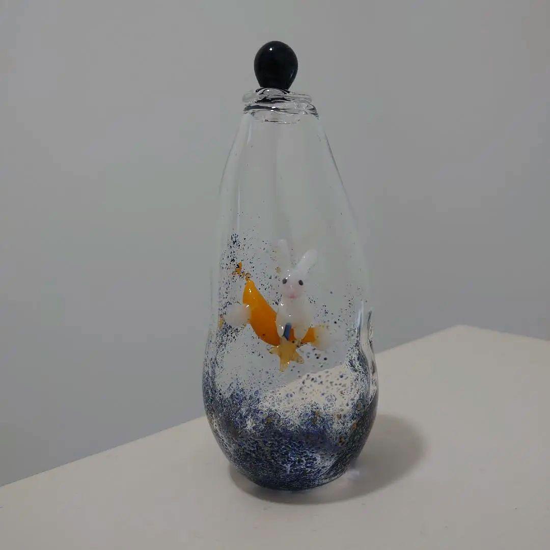 ガラス ウサギ うさぎ オブジェ 置物　リンヴェール RINVERRE