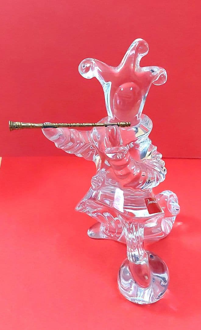 お値下【Baccarat バカラ】ピエロ　笛吹き　置物　Jean Baggio