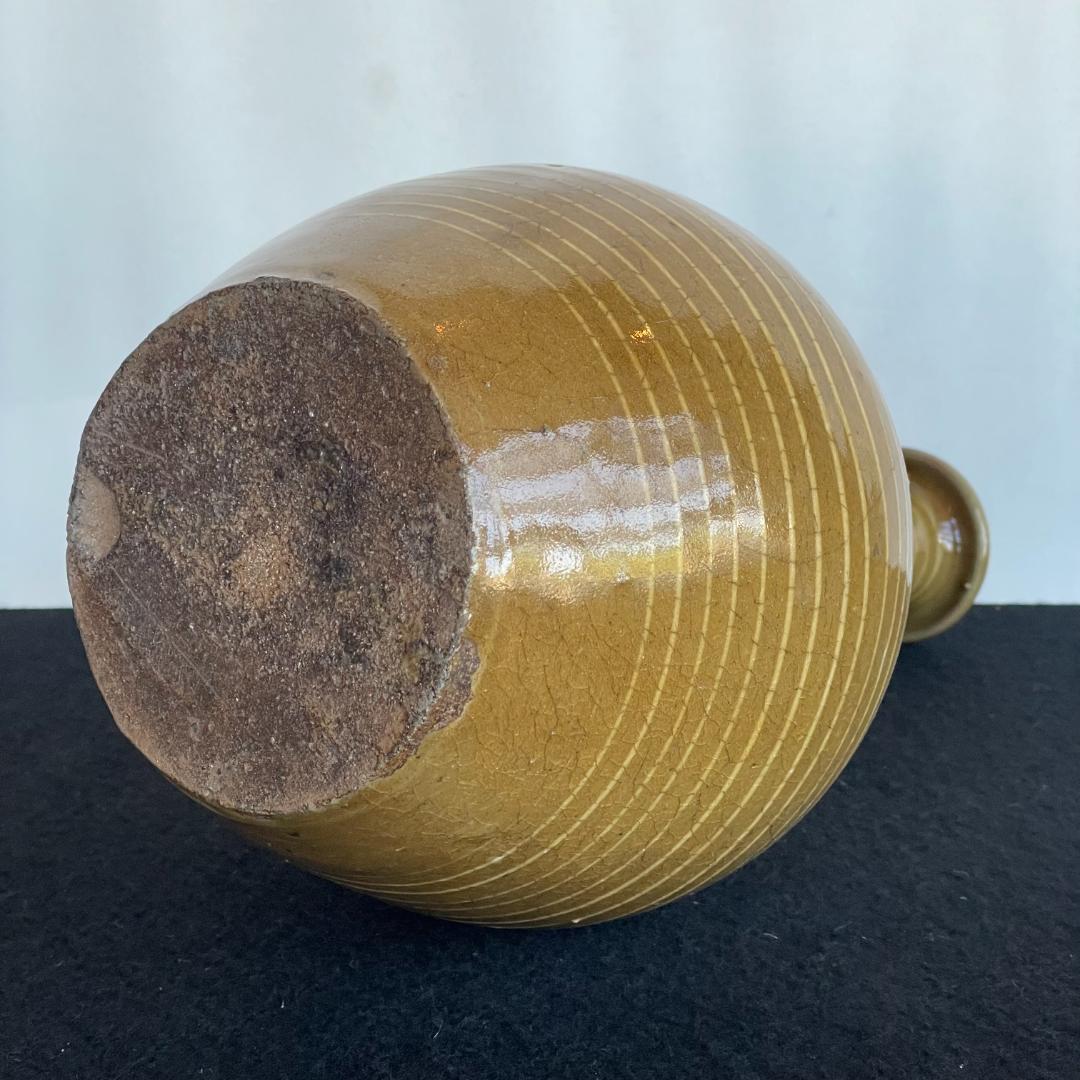 希少 古丹波焼 立杭焼 えへん徳利 酒器 イッチン 江戸期 飴釉 大型 花入