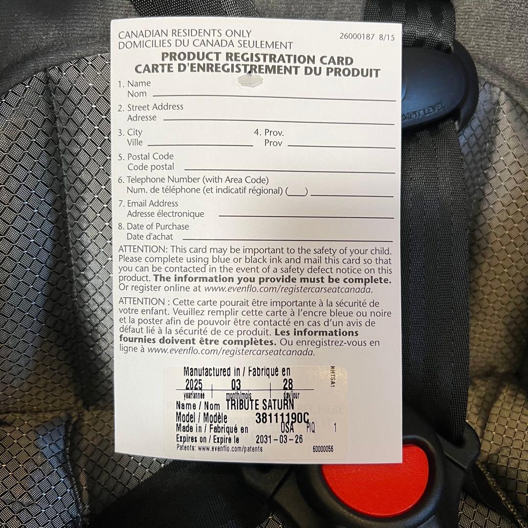 【yumi 】新品【2点式】evenflo Tribute LX 車用