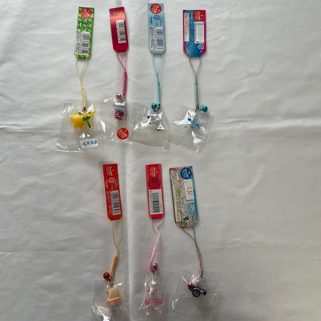 新品◆ご当地キティ 栃木 群馬 神奈川 根付けストラップ 7個セット◆匿名配送