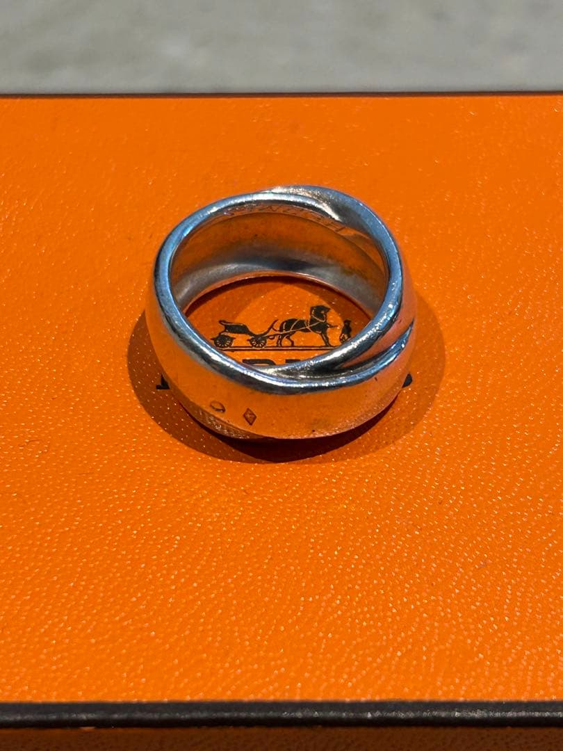 HERMES エルメス ツイスト リング ヴィンテージ925
