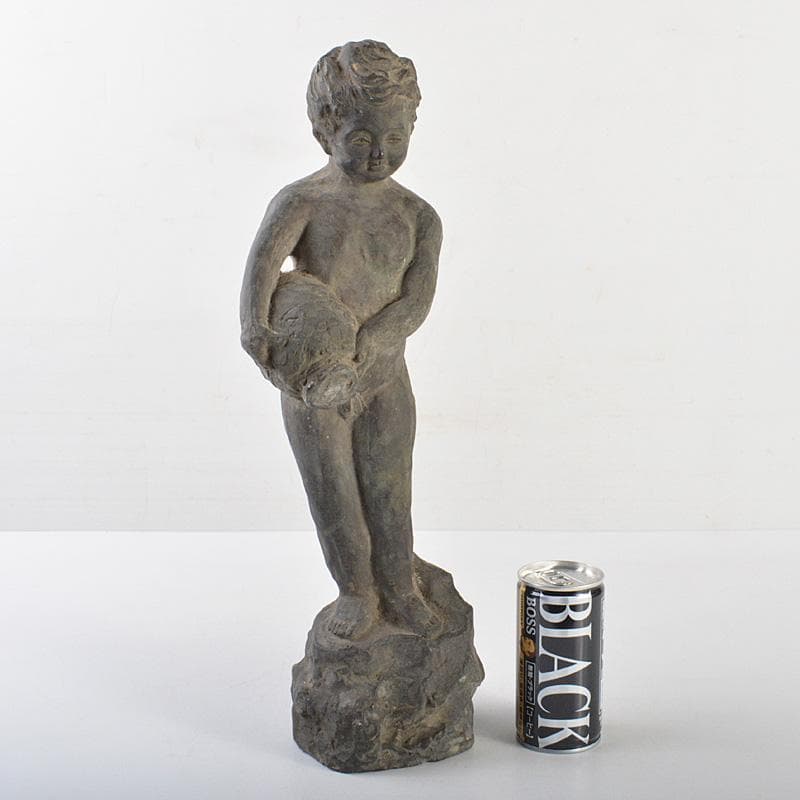 ブロンズ像　少年像　人物像　置物　高さ約43cm　重さ約3kg　M　R7251