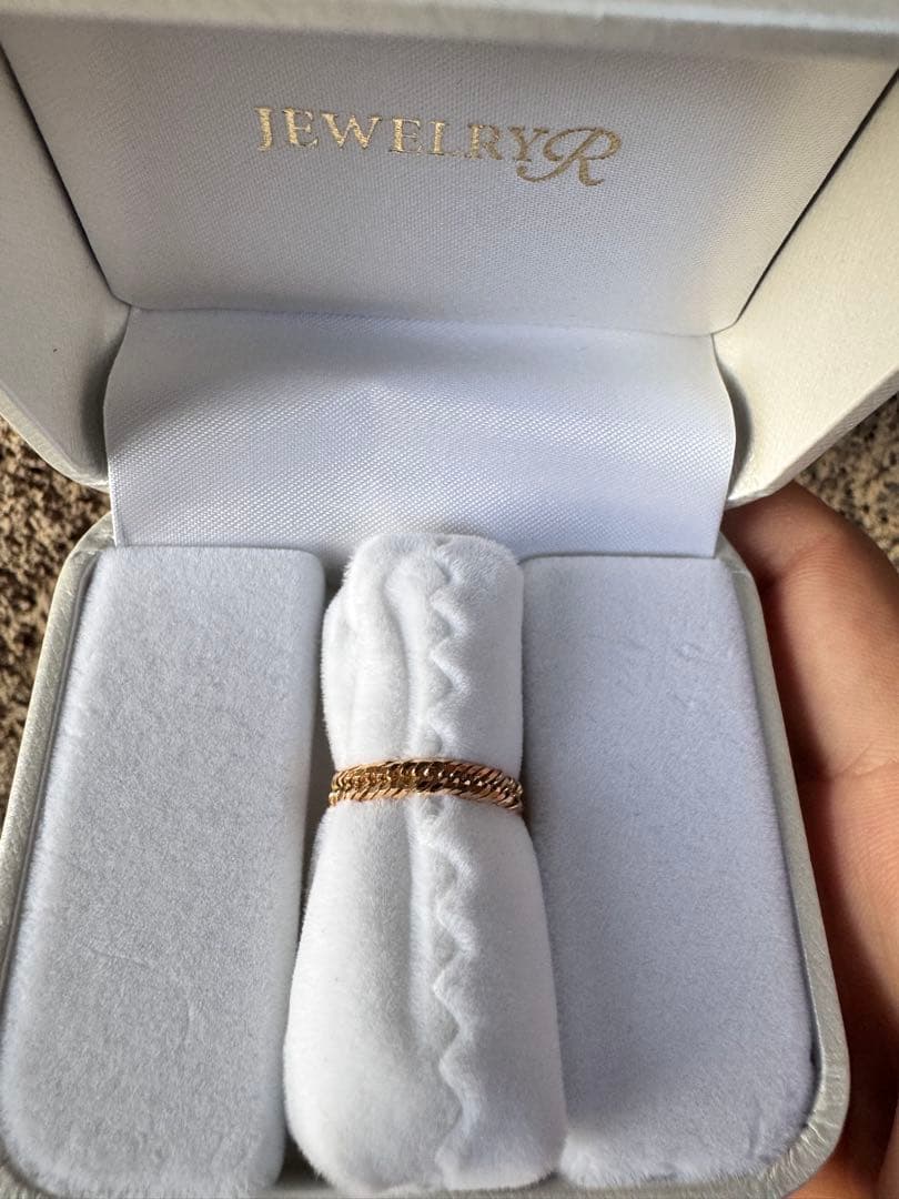 K18 12面トリプル 喜平リング 7号 1.1g