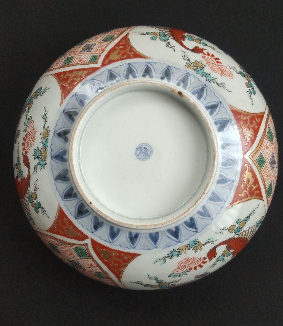 古伊万里　色絵　大鉢　鮎