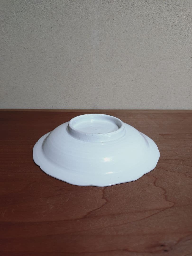 古伊万里 色絵 草花紋 輪花小皿