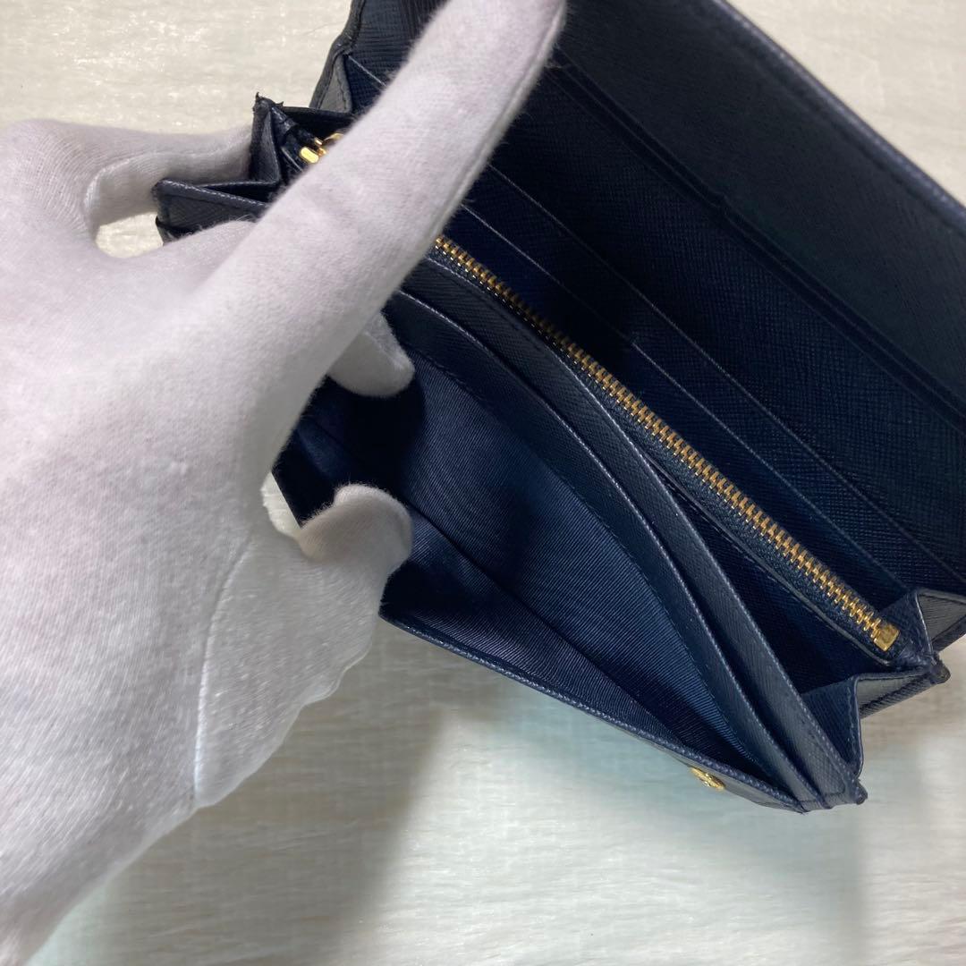 本日限定価格 PRADA プラダ　長財布　紺　パスケース　箱　付属品　二つ折り