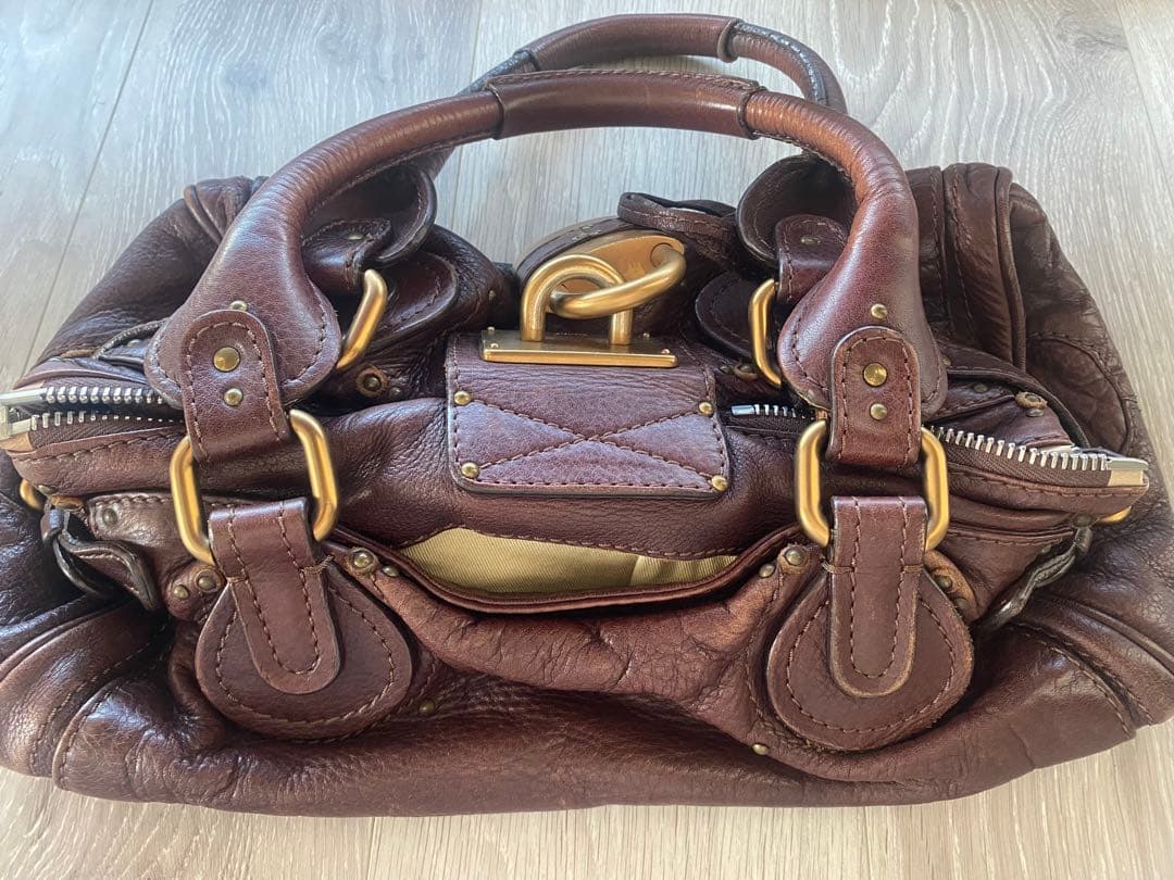 M*中様 Chloé クロエ　パディントン　ブラウンレザー ハンドバッグ