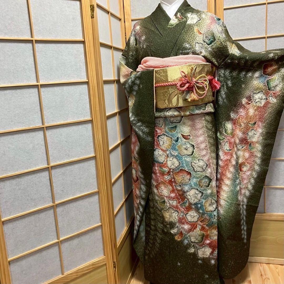 こさみ様［5486］振袖 4点セット 美品 辻ヶ花 成人式 卒業式正絹 着物 袷