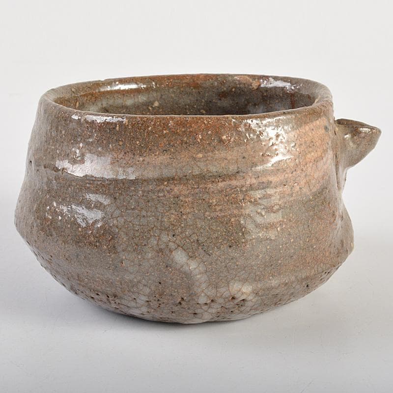 茶道具　唐津焼　古唐津　刷毛目　片口茶碗　C　R7493