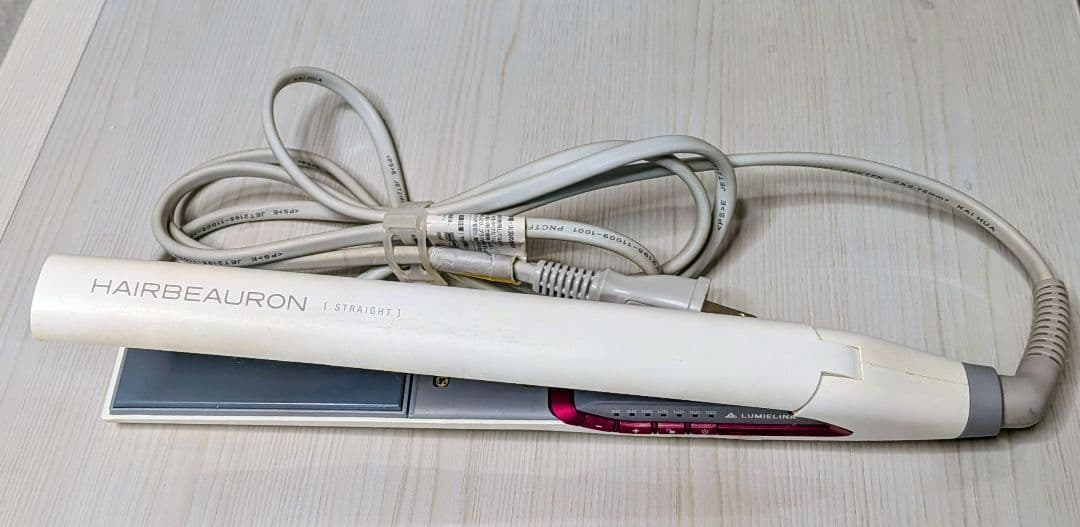 ゆったん専用　HAIRBEAURON ストレートヘアアイロン ホワイト