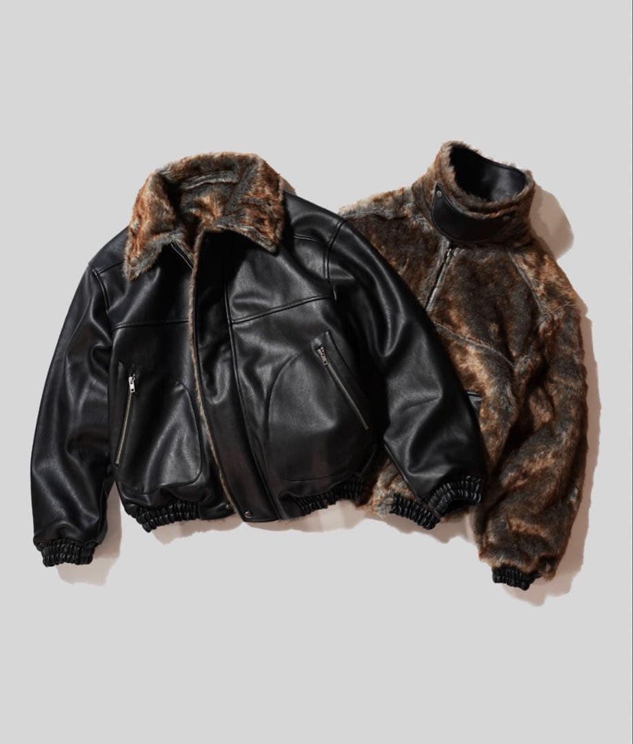 Camphorwoodフェイクレザーファー2wayリバーシブルフライト