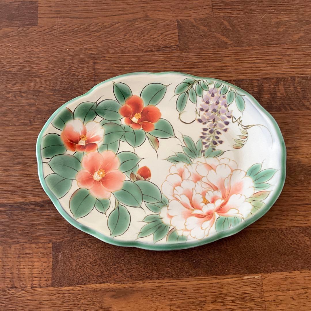 陶葊　陶あん　色絵付け　皿　レア　4枚セット