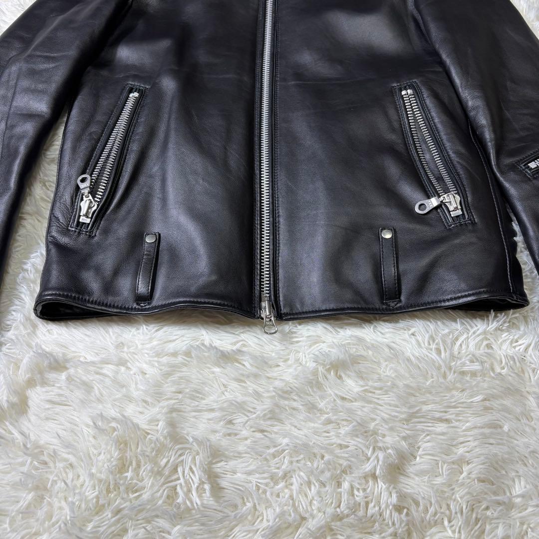 【未使用級】nano universe ナノユニバース　ライダースジャケット　黒