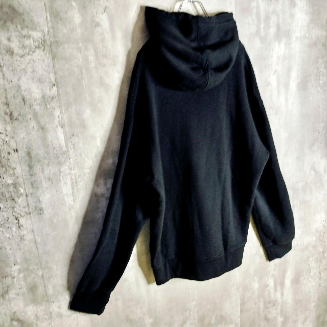 19SS★グッチ オーロラレインボーロゴ インターロッキングG パーカー 黒 L