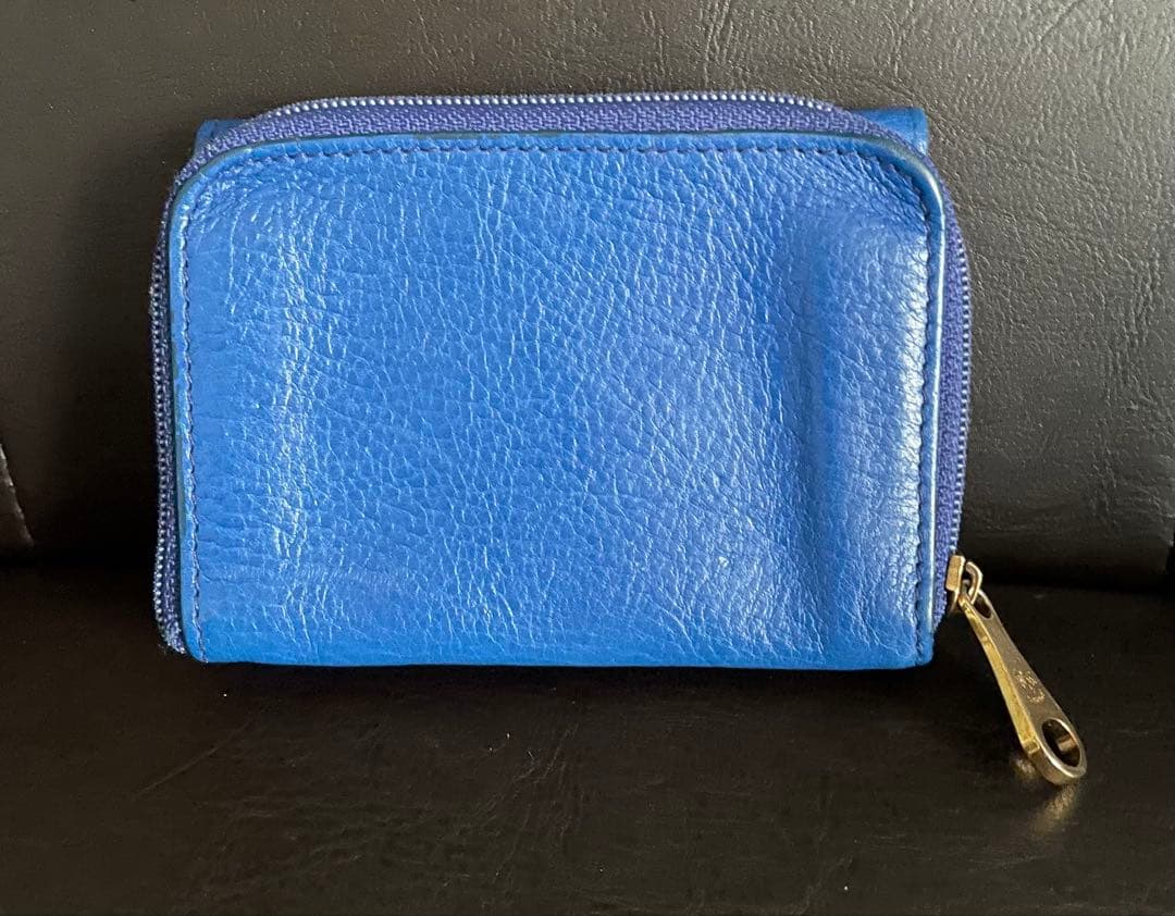 イルビゾンテ　三つ折り財布　ブルー
