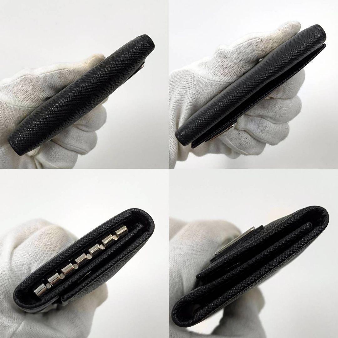 希少モデル プラダ サフィアーノ レザー 6連 キーケース 黒 2PG222